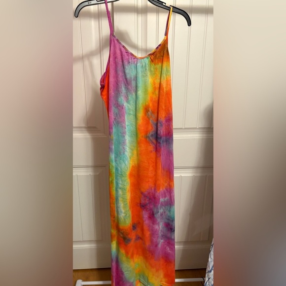 Solution brand Rainbow Tie-Dye Maxi Dress size M - Picture 1 of 5